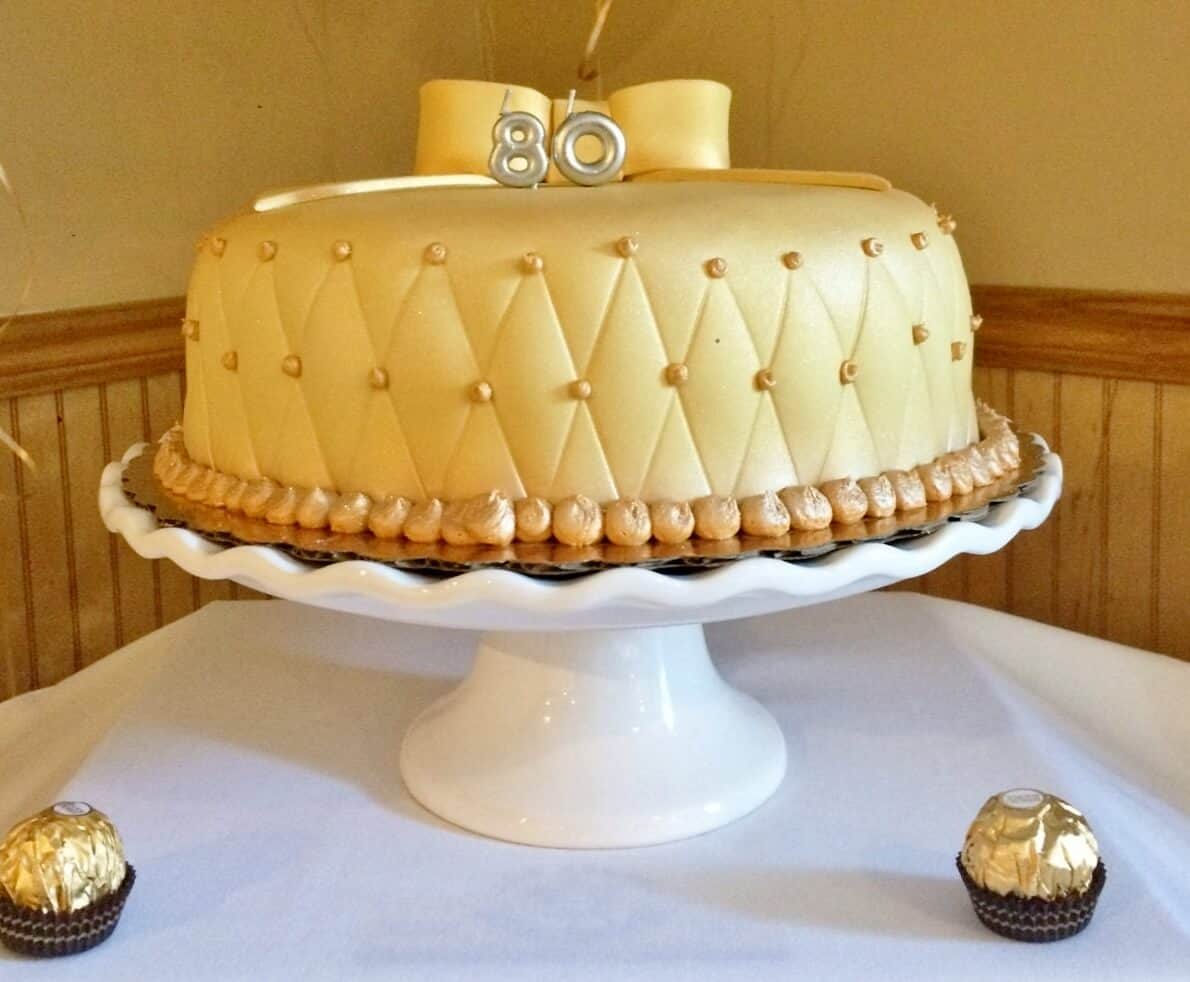yellow birthday cake
