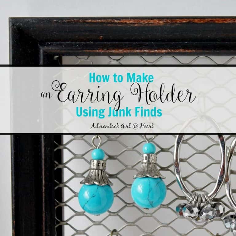 how to make an earring holder out of junk finds