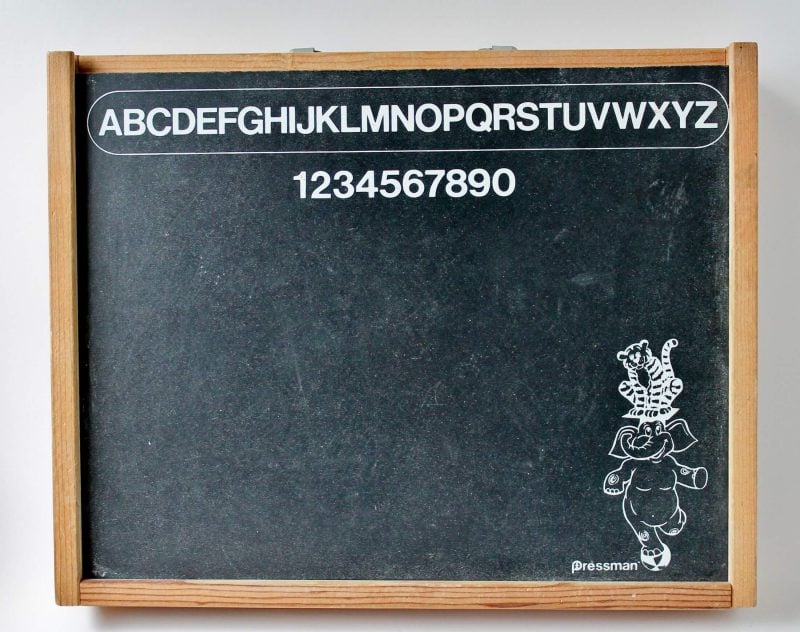 vintage chalk and peg board