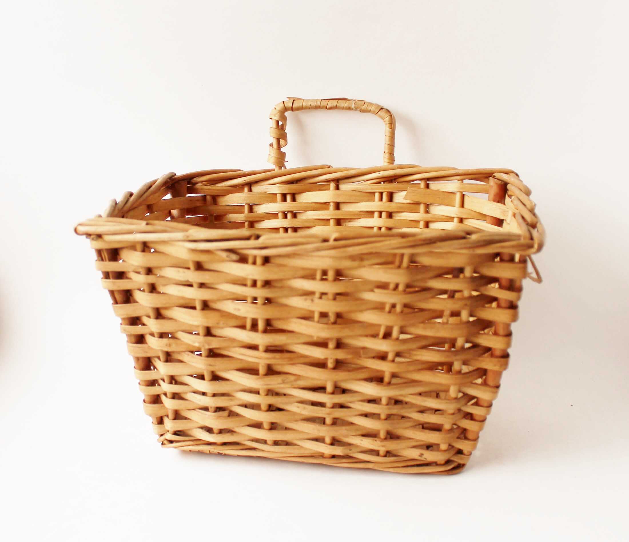 vintage wicker hanging basket