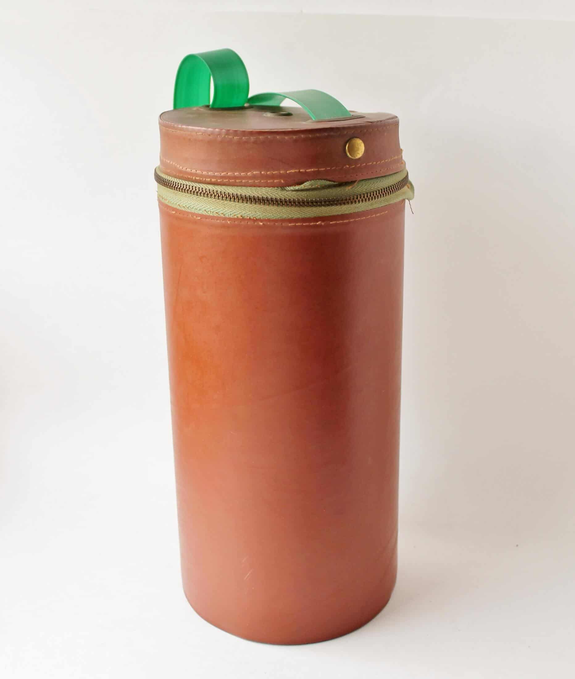 vintage leather look carry-all