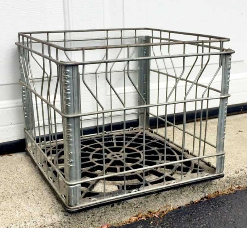 metal milk crate