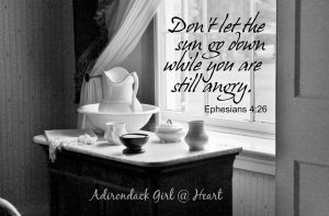 Don't let the sun go down on your anger