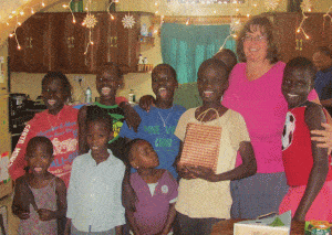 Dodie with Ugandan Orphans