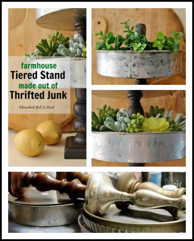 farmhouse tiered stand collage