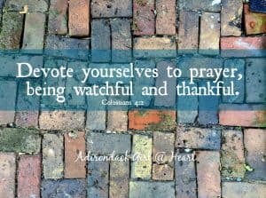 devote yourselves to prayer