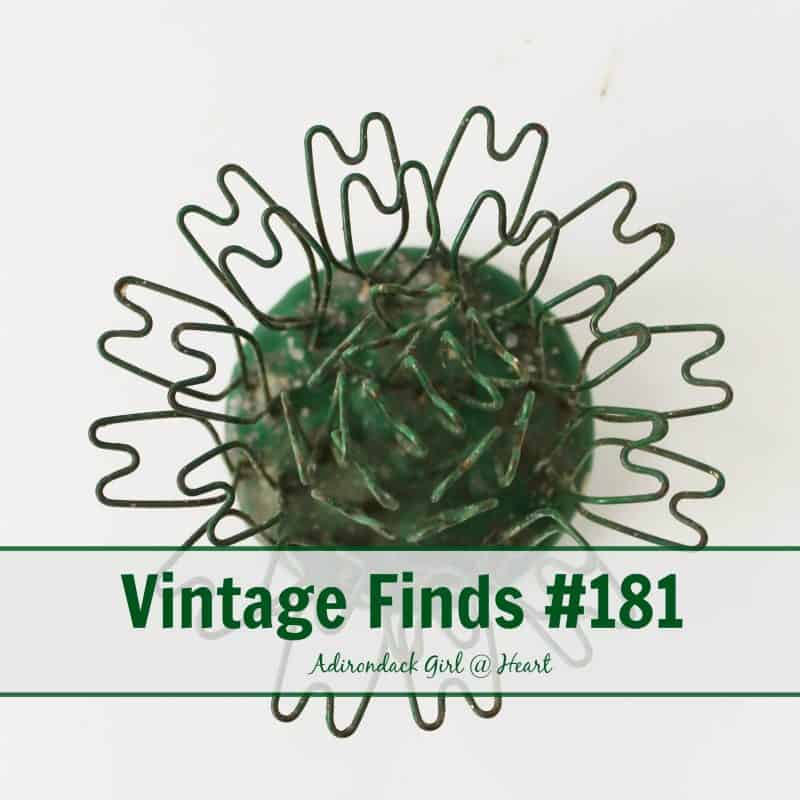 Vintage Finds with flower frog