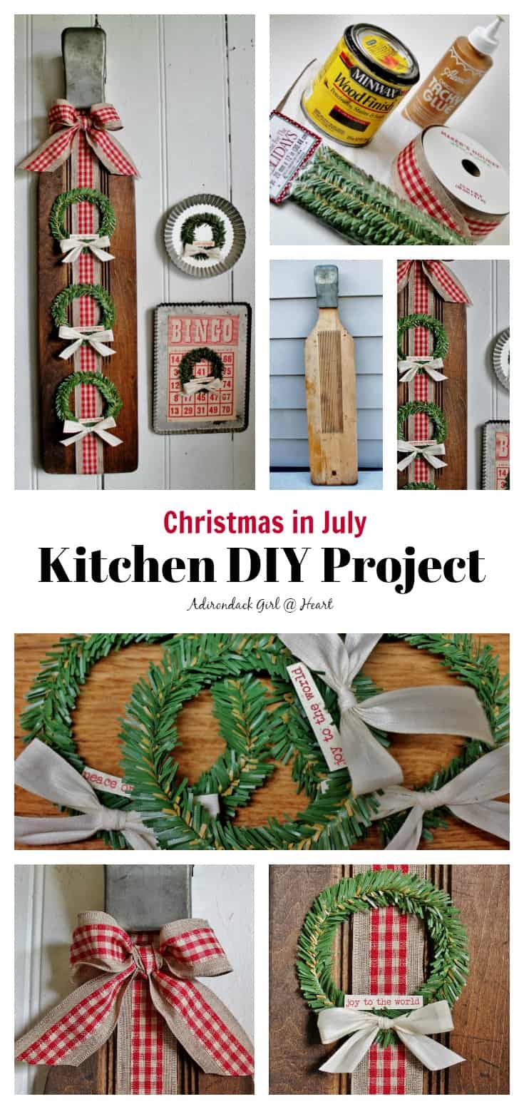 Christmas in july kitchen DIY collage