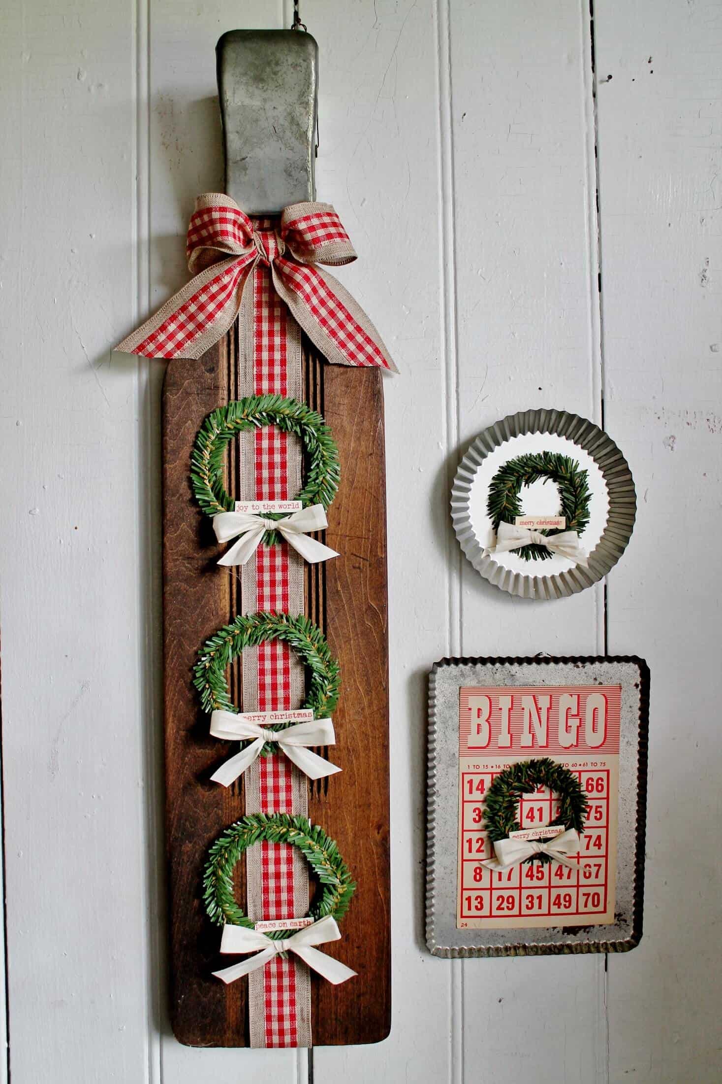 Christmas DIY project with fish scaling board