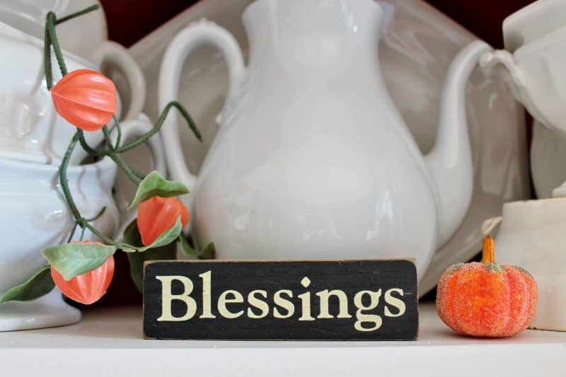 blessings sign with ironstone
