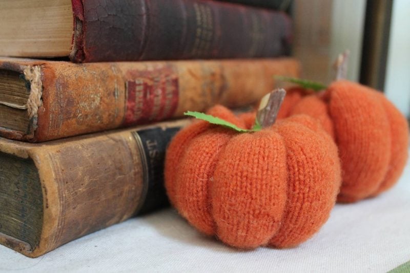 DIY sweater pumpkins