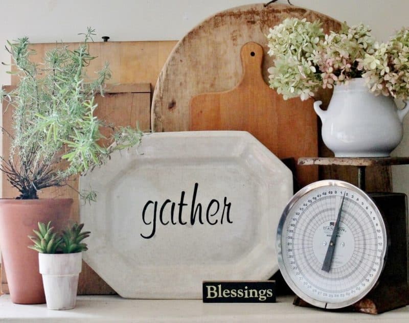 gather ironstone platter