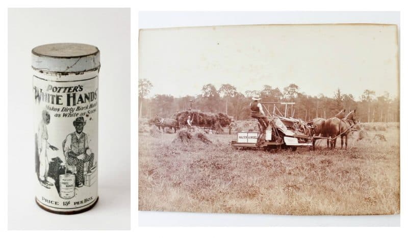 black american soap powder and antique photo
