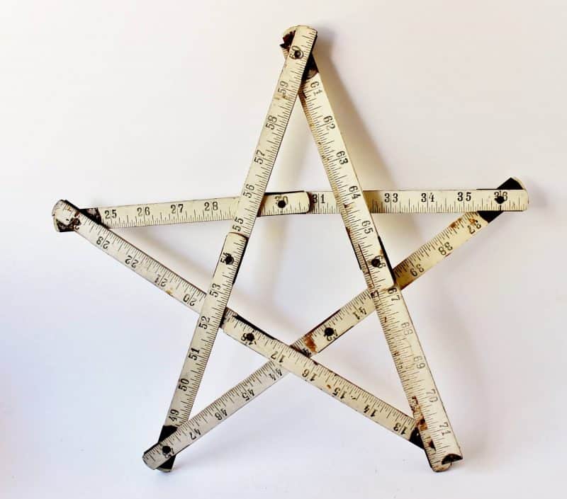 star shaped vintage folding ruler