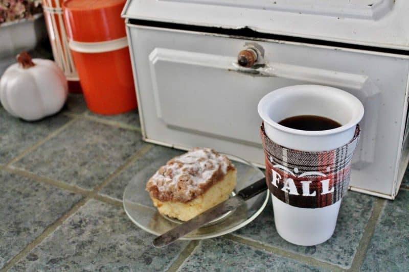 coffee with flannel shirt cozy