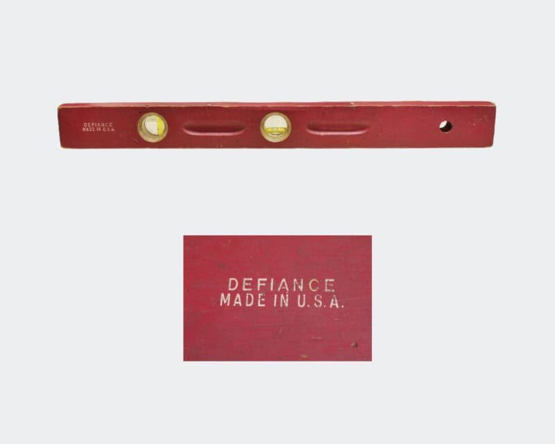 vintage red defiance brand level
