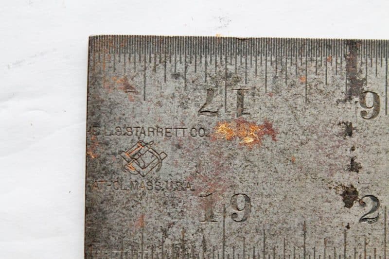 mark on Starrett 18" ruler