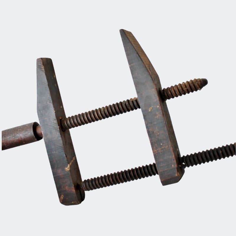 Antique wooden grip clamp