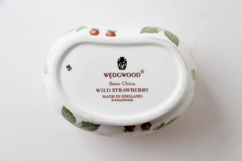 wedgwood bone china wild strawberry trinket box mark
