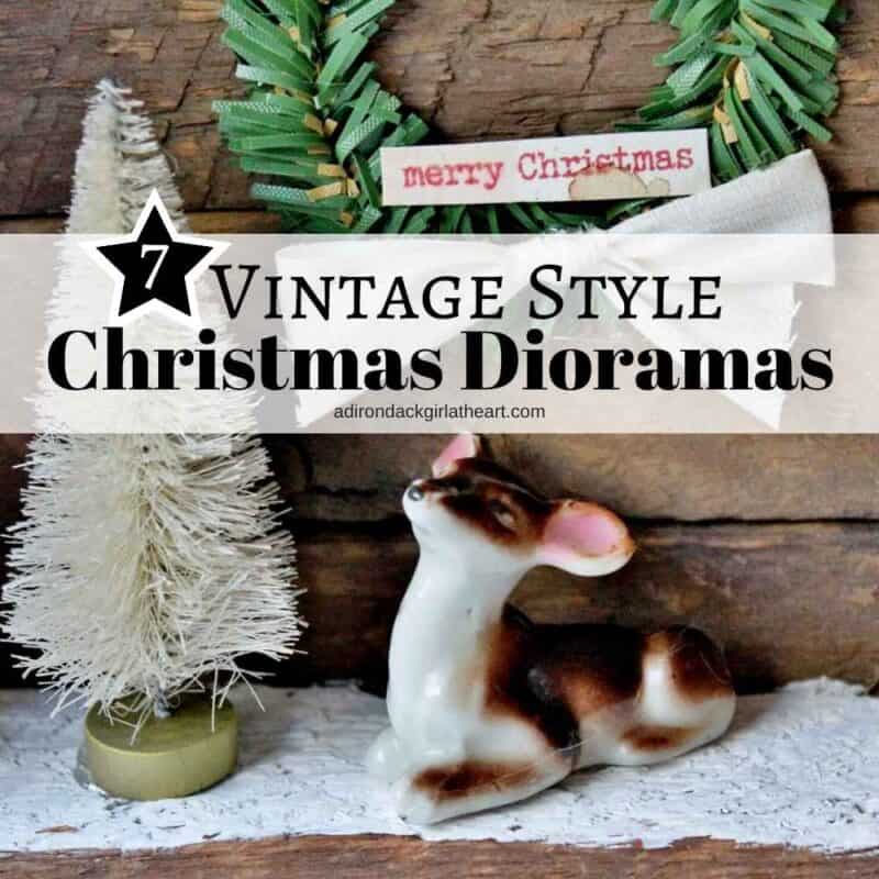 7 Vintage Style Christmas Dioramas