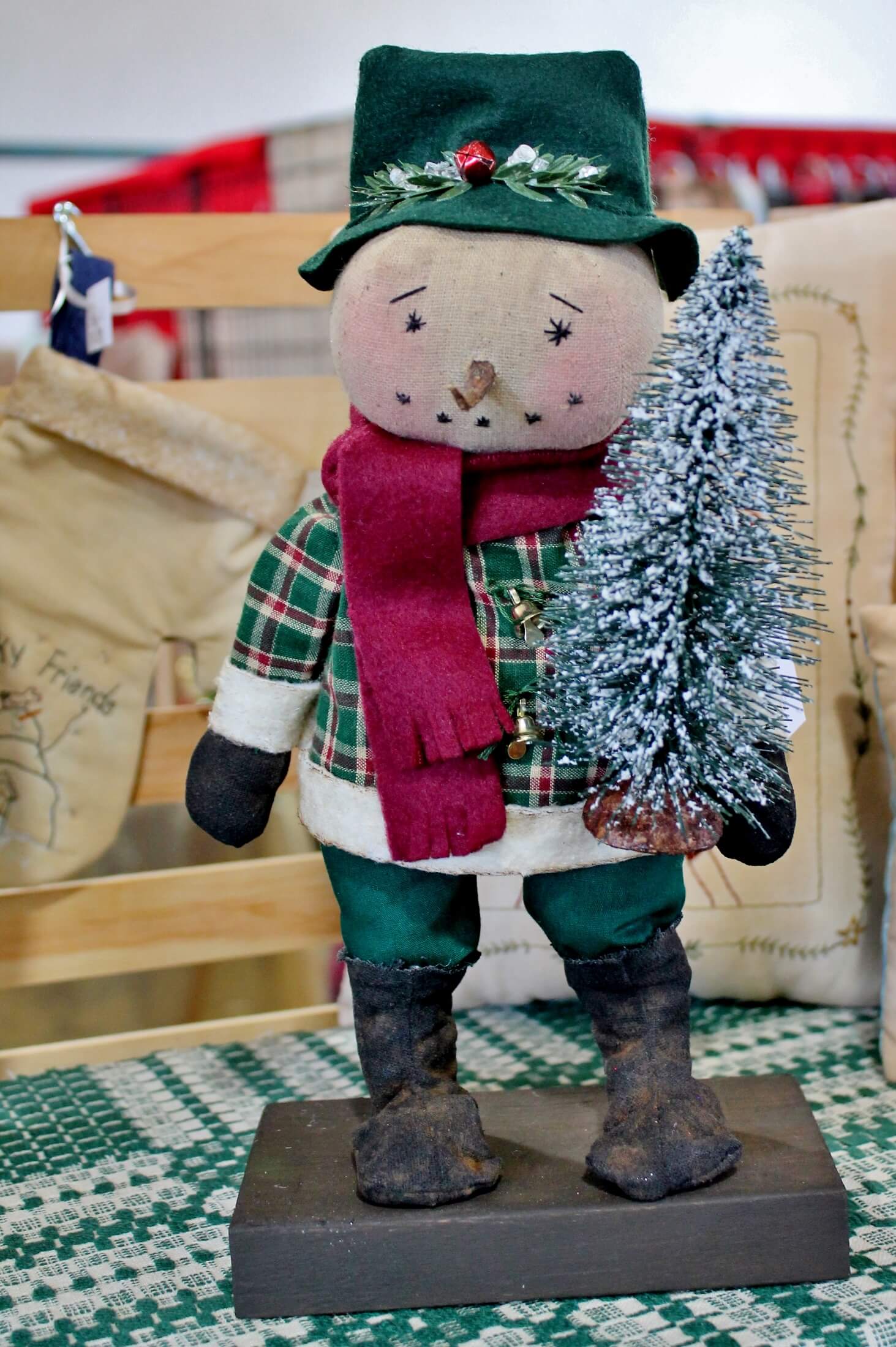 hand crafted snowman