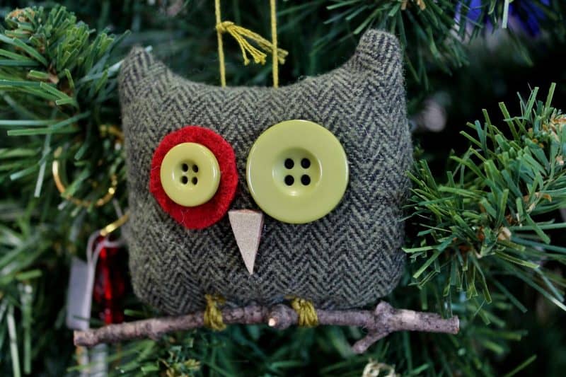 stuffed owl ornament
