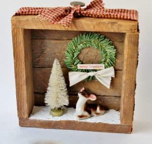 vintage Christmas diorama