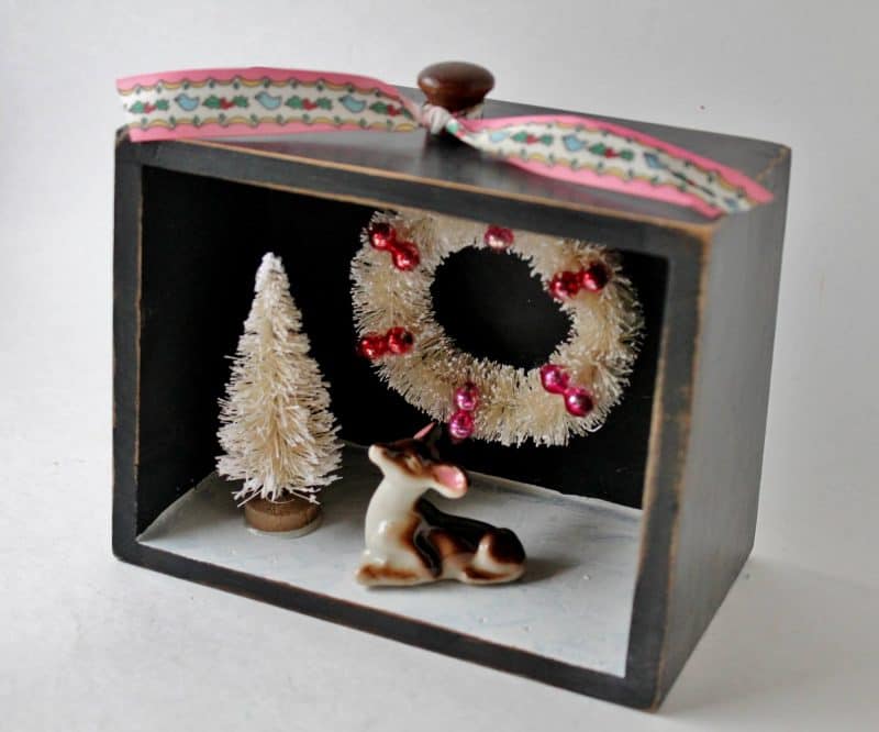 vintage christmas diorama