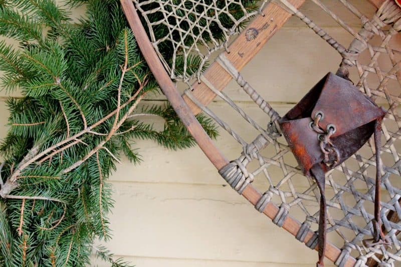 snowshoe and wreath