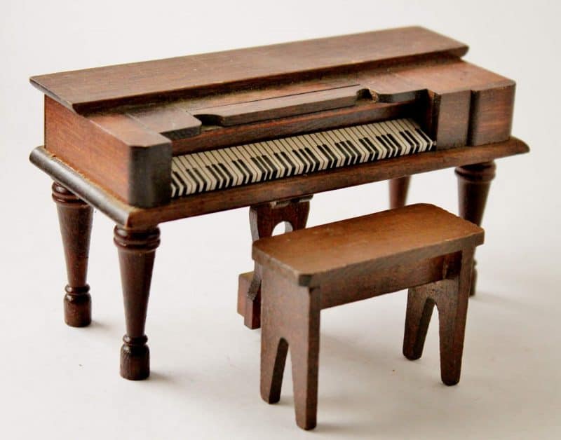 vintage dollhouse piano