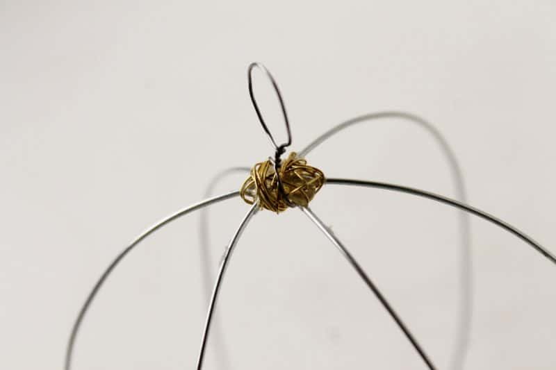 hot glue and wire to hold things