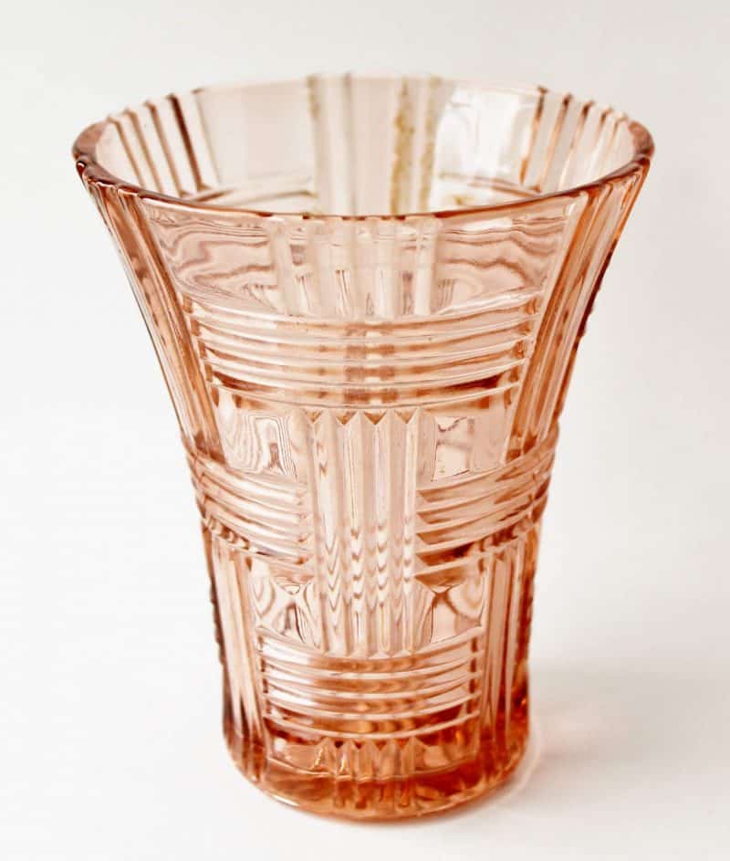 pink glass vase