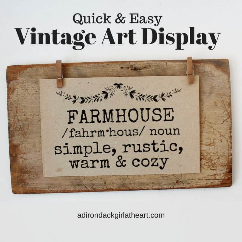 quick and easy vintage art display adirondackgirlatheart.com