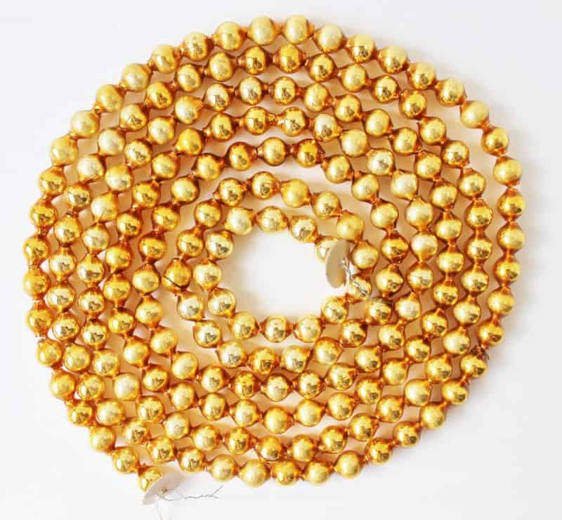 vintage gold mercury glass garland