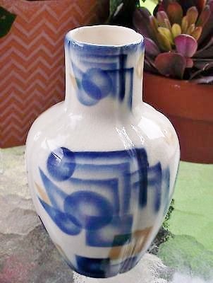 vintage czechoslovakian airbrushed art deco pottery