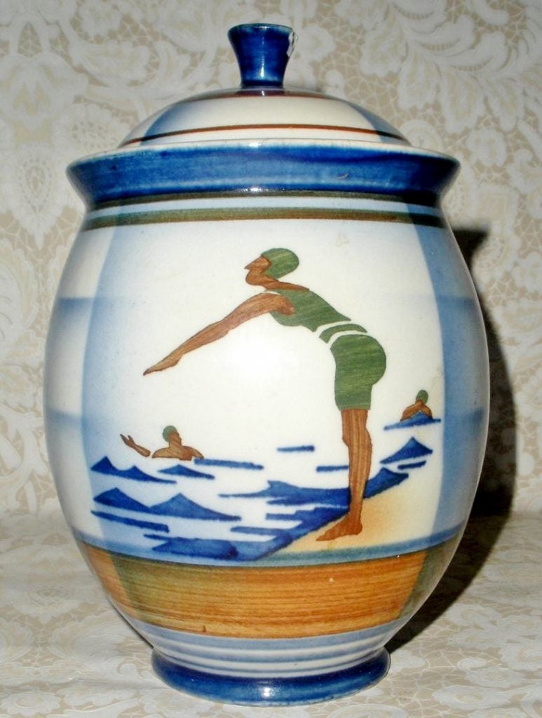 vintage 1930's germany art deco canister