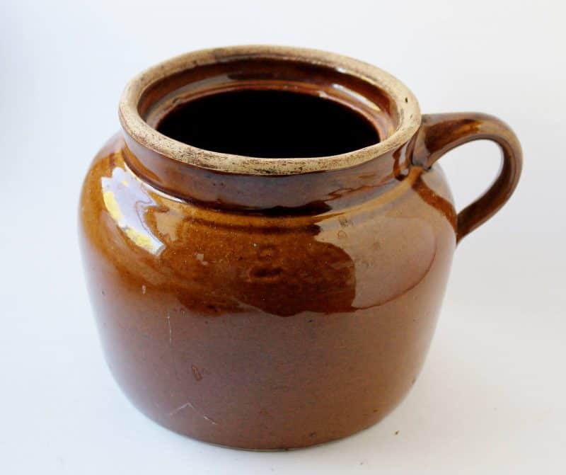 vintage bean pot