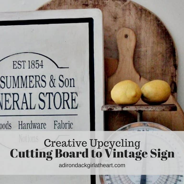 creative upcycling cutting board to vintage sign
