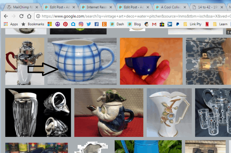 images of art deco pitchers