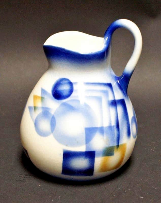 vintage airbrushed czechoslovakian art deco pitcher