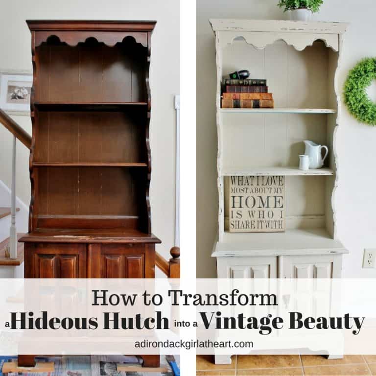 how to transform a hideous hutch into a vintage beauty adirondackgirlatheart.com