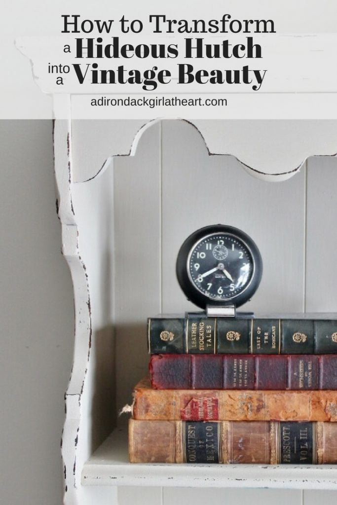how to transform a hideous hutch into a vintage beauty