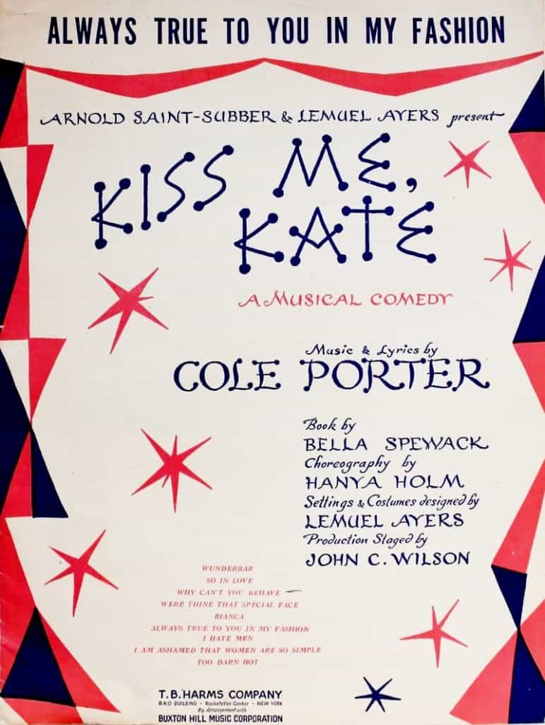 Kiss Me Kate Cole Porter, 1948
