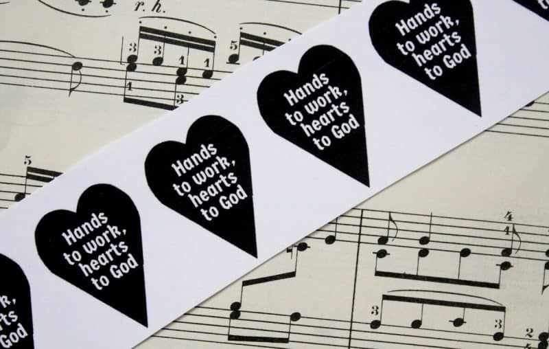 Vintage Music Paper and Heart Quote