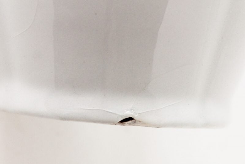 hole in ironstone pitcher