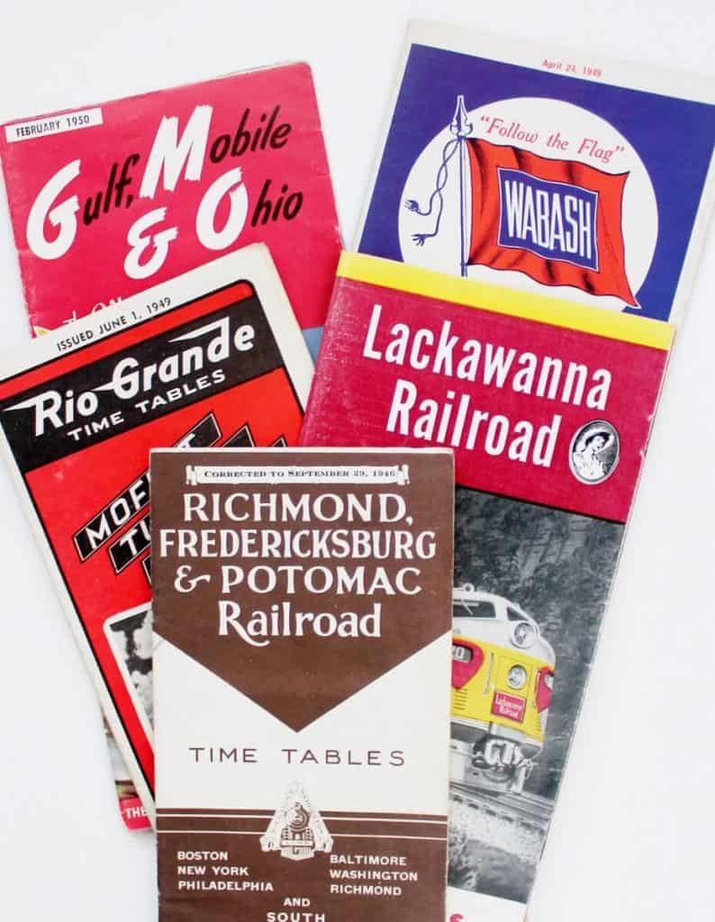 Vintage RR Time Tables II