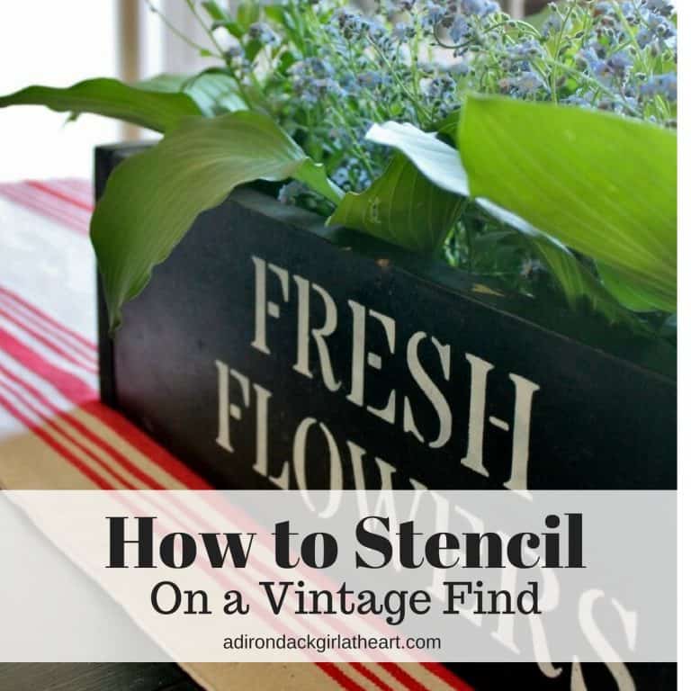 How to Stencil on a Vintage Find adirondackgirlatheart.com