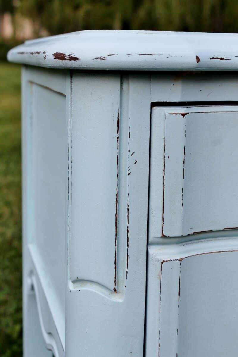 Close up of Vintage French Provincial Night Stand