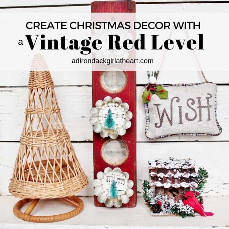 Create Christmas Decor with a Vintage Red Level adirondackgirlatheart.com 1