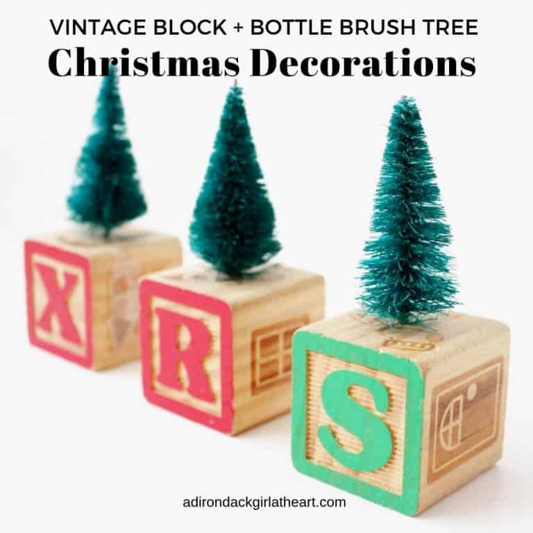 Vintage Block Christmas Decorations adirondackgirlatheart.com (1)